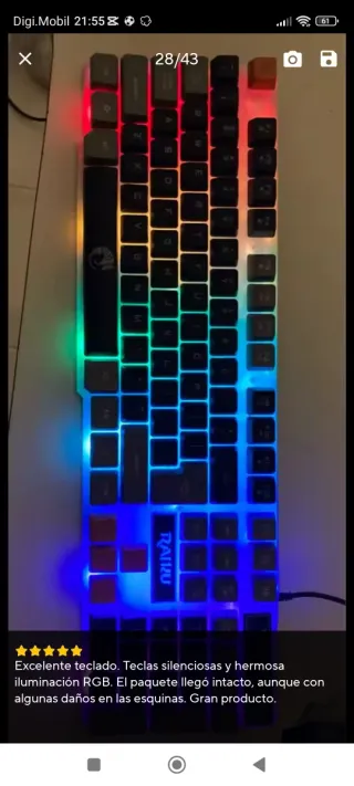 Teclado Gamer con ratón K26 Rainbow RGP