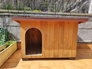 Caseta Exterior Perros Madera