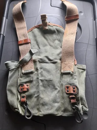 Correaje militar tela y cuero