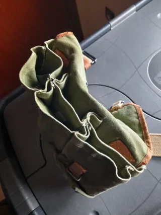 Correaje militar tela y cuero