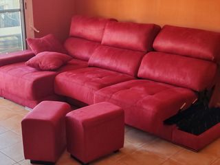 Sofá Chaise Longue Rojo