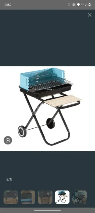 Parrilla extensible metal y madera