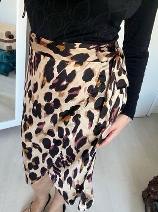 Falda/pareo estampado leopardo