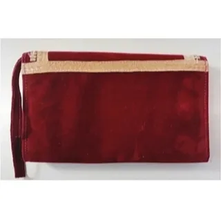 Borsetta pochette vintage donna, rossa, velluto