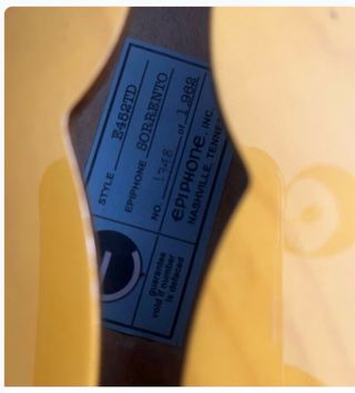 Epiphone Sorrento 1962 50th Aniversario