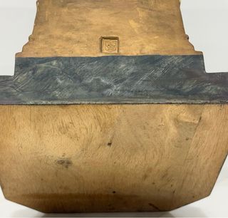 ANTIGUO SAGRADO CORAZÓN ENTRONADO ORO SELLADO OLOT