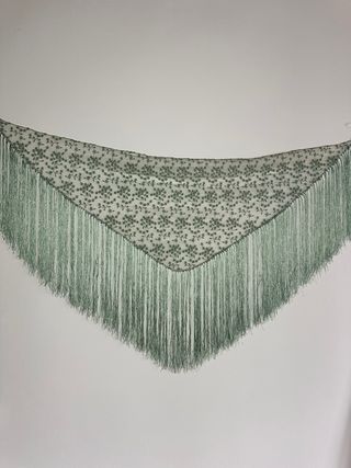 Mantoncillo Flamenco Verde agua