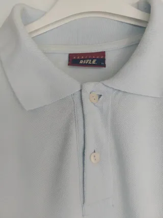 Polo Rifle Heritage Uomo Celeste XL Cotone