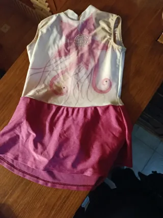 Maillot rítmica rosa y blanco