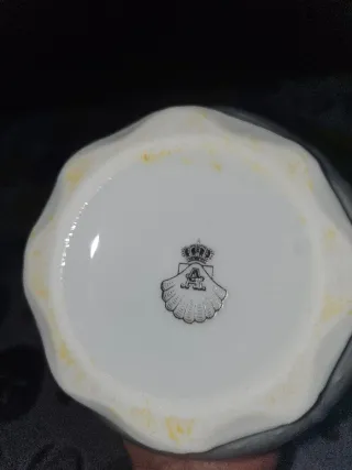 Azucarero vintage porcelana floral