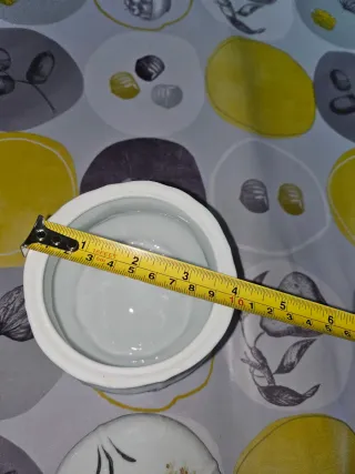 Azucarero vintage porcelana floral