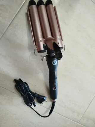 Rizador de pelo Mitcado 3 tubos oro rosa