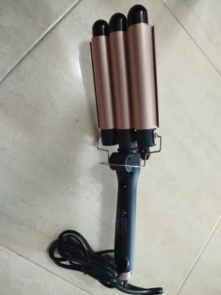 Rizador de pelo Mitcado 3 tubos oro rosa