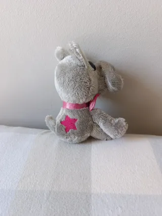 Peluche con ojos purpurina