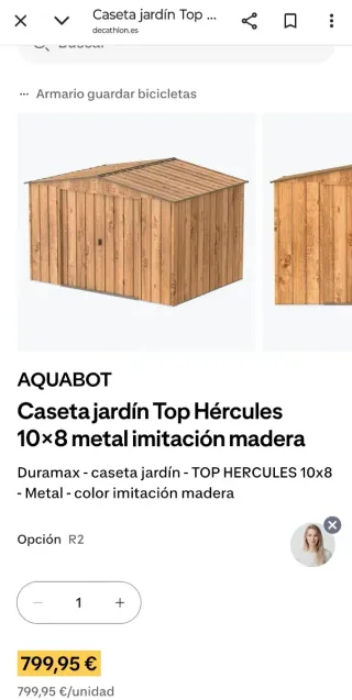 Caseta metálica 10 x 8 Duramx
