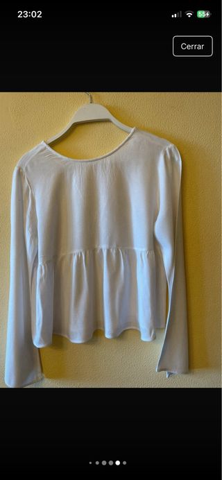 Camiseta Zara Blanca Talla S
