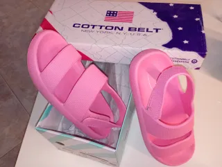 Sandali rosa bimba in gomma con velcro