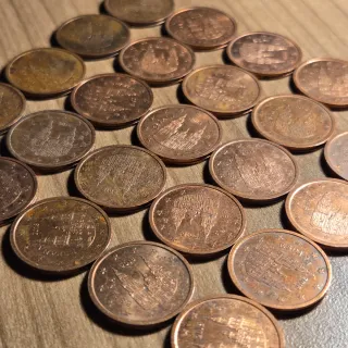 LOTE 25 Monedas España 2 céntimos del año 2018