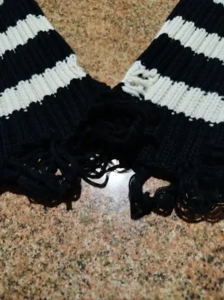 Jersey de lana rayas blanco y negro