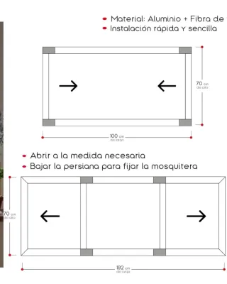 Mosquitera Extensible Ventana