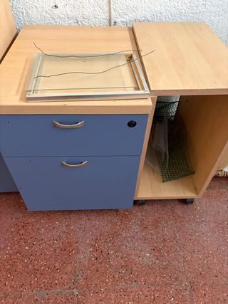 Armario Modular Oficina/Escolar Azul/Marrón