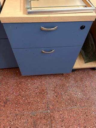 Armario Modular Oficina/Escolar Azul/Marrón