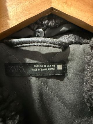 Chaqueta Zara Negra/Marrón