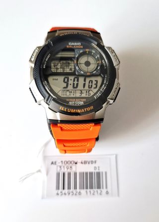 Reloj Casio AE1000W-4BV Naranja/Plata