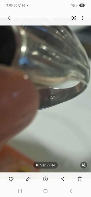 Anillo Tous Plata Ley Negro