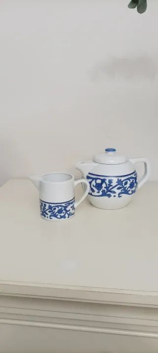 Lechera y cafetera Herrandiz porcelana