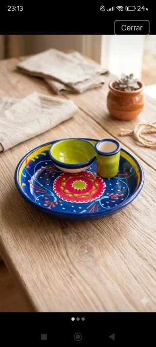 Aceitunero Cerámica Nuevo 18cm. de diámetro