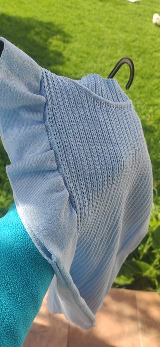Chaleco de punto azul