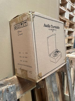 Tocadiscos VIFLYKOO Bluetooth 5.4 Marrón/Dorado