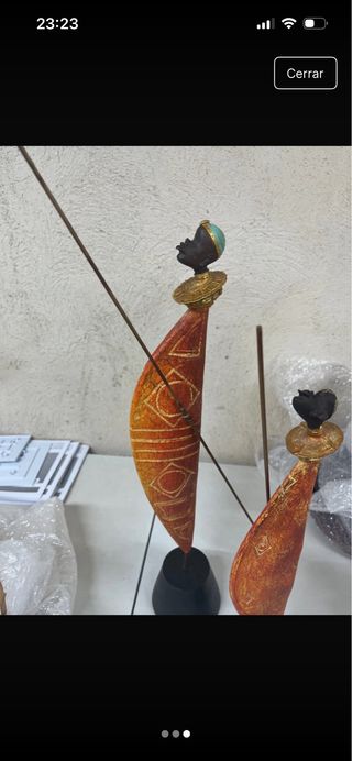 Lote 2 Figuras Decorativas Africanas