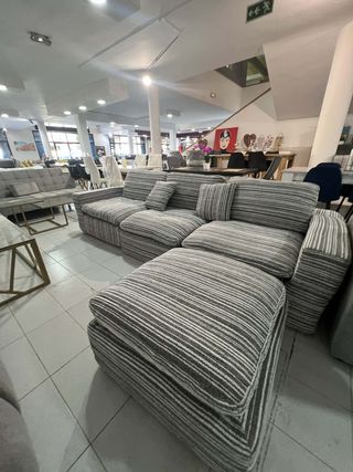 Sofá modular espuma comprimida gris