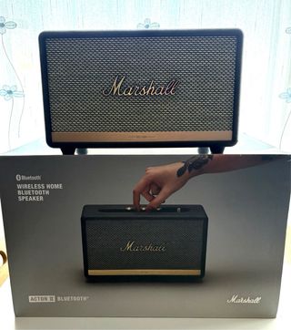 ALTAVOZ**MARSHALL**NEGRO**DORADO**COMO**NUEVO**