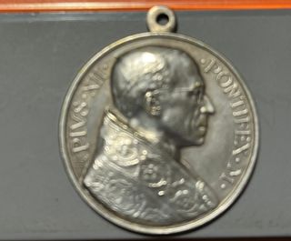Medalla Plata Año Santo 1950 Papa Pío XII