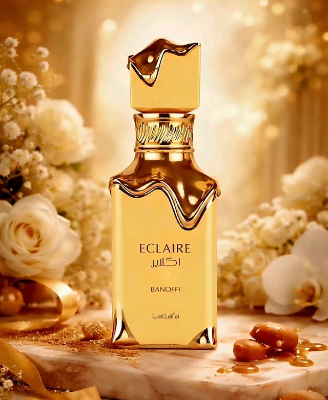 Perfume Eclaire Banoffi Lattafa Dorado
