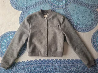 Chaqueta Bomber Gris Talla XS H&M