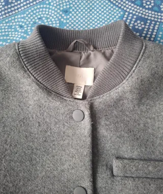 Chaqueta Bomber Gris Talla XS H&M