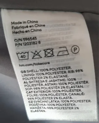 Chaqueta Bomber Gris Talla XS H&M