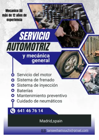mecánico de coche servicio general