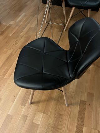 6 Sillas Comedor Piel Sintética Madera