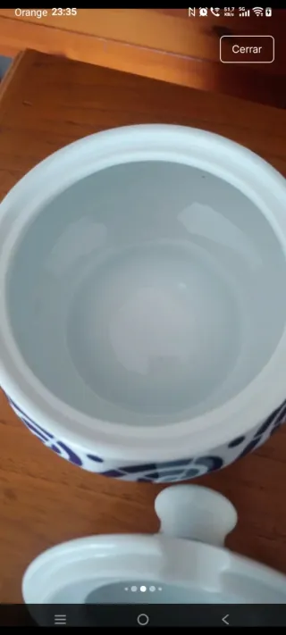 Azucarero Sargadelos Porcelana Azul/Blanco