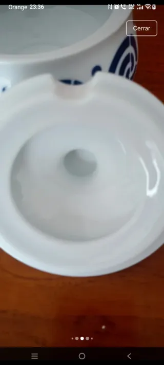 Azucarero Sargadelos Porcelana Azul/Blanco