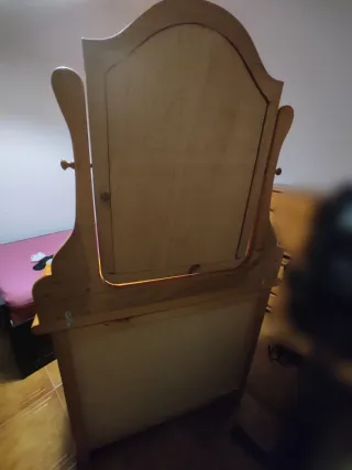 Tocador/mueble madera maciza con espejo