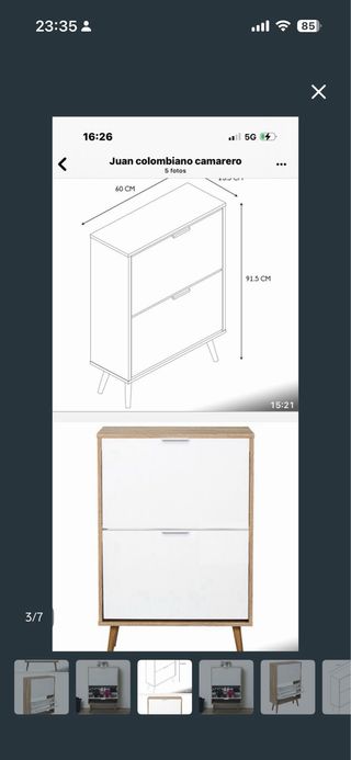 Mueble zapatero moderno