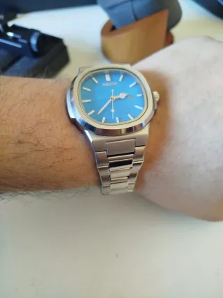 Seiko Mod Nautilus Azul Cielo 42mm