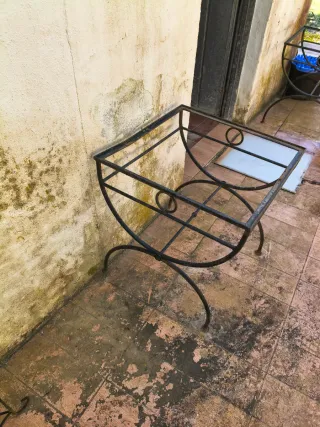 Dos Estructuras Mesas Hierro Forja