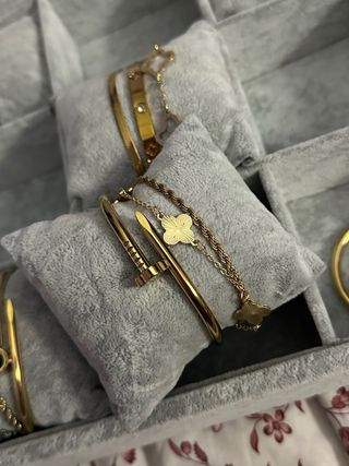 Pulseras Acero Inoxidable Doradas